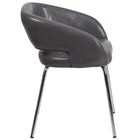 Fauteuil d'appoint contemporain pour aire de réception, cuir gris, série Fusion-Rembourrage en LeatherSoft gris