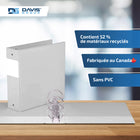 Davis Group Super économie, Reliure à anneaux ronds 3 po, paquet de 6 – Blanc-Polypropylène sans PVC