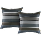 Modway - 2 pièces Terrasse extérieure Ensemble d’oreillers - Stripe-Coussin décoratif intérieur/extérieur