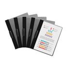 Staples® – Couverture de rapport avec fermeture à charnière, transparente avec dos noir, paq./5-Capacité de 30 feuilles