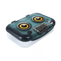 Zipit - Boîte de Rangement Recyclée - Motif robot gris-Boîte à crayons en plastique recyclé qui peut contenir jusqu'à 60 stylos et crayons