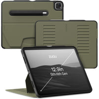 Zugu - Étui pour iPad Pro 12,9 po 2021/2022 - Édition Limitée - Vert Olive-Étui folio magnétique