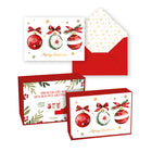 Pierre Belvedere - 2025 Cartes de Noël - 3 Décorations - Anglais - Paquet de 20-Intérieurs vierges pour des messages personnalisés