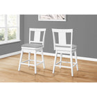 Monarch Specialties - 1233 Tabouret De Bar - 39"H Comptoir/Pivotant/Blanc - Paquet de 2-2