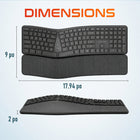 Delton - Clavier ergonomique sans fil KB250, noir-Le pavé numérique complet améliore votre efficacité grâce à une saisie des chiffres sans effort, des calculs rapides et des tâches de saisie de données simplifiées