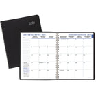 Staples - Agenda mensuel 2026 - 8 3/4 po H x 6 7/8 po l - noir - bilingue-Format des pages : 8 3/4 po H x 6 7/8 po l
