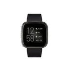 Fitbit – Montre intelligente Versa 2 avec Amazon Alexa, noir/aluminium graphite (FB507BKBK-FRCJK)-Écran tactile pleine couleur de 40 mm avec résolution 300 x 300