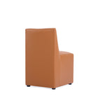 Manhattan Comfort - Lot de 2 chaises de salle à manger modernes Anna Square 48 cm en similicuir rembourré - couleur Saddle-Livré chez vous entièrement assemblé Aucun assemblage requis
