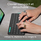 Logitech - Flip Folio pour iPad Pro 11 pouces, iPad Air 11 pouces-Modes paysage et portrait: positionnez votre iPad dans le sens que vous préférez et utilisez-le pour différentes tâches	