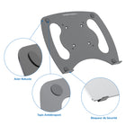 ShoppingAll - Plateau de montage universel pour ordinateur portable pour bras et supports de moniteur VESA - Noir-Les trous de ventilation sur le plateau maintiendront votre ordinateur portable au frais et l'empêcheront de surchauffer pendant de longues heures d'utilisation.