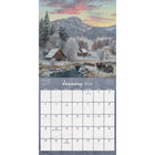 DateWorks - 2026 Calendrier Mural 16 Mois - 12 po x 12 po - Route de Campagne - Anglais -Septembre 2025 - Décembre 2026
