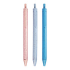 Gry Mattr - Ensemble de 3 stylos à bille - Paille de blé-Faits de paille de blé et de plastique ABS