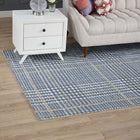 Modway - Kaja Abstract Plaid Tapis de 5 pi l x 8 pi L - Bleu cadet ivoire et citron-Protéger les planchers de la circulation ou des meubles