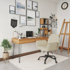 Brassex - Brax Chaise de bureau - beige-accoudoirs courbés avec surpiqûres
