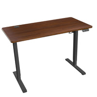 Mount-It! - Bureau électrique compact avec plateau de 40 pouces, noisette/noir-Idéal pour les bureaux à domicile, les appartements ou les chambres d'étudiants, ce bureau compact de 40 pouces offre un équilibre parfait entre fonctionnalité et style
