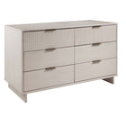 Manhattan Comfort Granville Modern Chest and Double Dresser Set - Light Grey-17.72" L x 55.04" W x 48.98" H
