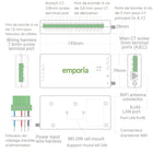 Emporia - Chargeur NACS/TESLA pour véhicules électriques de niveau 2 (48 A) câblé et ensemble de gestion de charge biphasée Vue 3 - Blanc-5