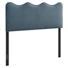 Modway - Athena Velours de performance résistant aux taches Tête de lit pleine grandeur, Bleu Cadet-Velours de performance résistant aux taches