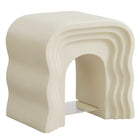 Modway - Jorin Gribouillis Table d’appoint - Ivoire-Table d’appoint en fausse pierre