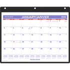 AT-A-GLANCE - Calendrier mural/de bureau mensuel 2026 - 8 1/8 po H x 11 po l - bilingue-Format des pages : 8 1/8 po H x 11 po l