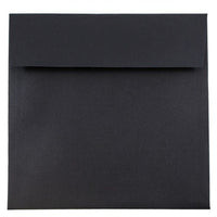 JAM Paper - Enveloppes d'invitation carrées - 7,5 x 7,5 - lin noir - Paquet de 25-Parfait pour les cartes de voeux, les invitations, les mariages ou toute autre annonce