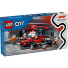 LEGO - Projet City Alicia - 322 pièces-LEGO City F1 Pit Stop & Pit Crew avec véhicule Ferrari Car à partir de 6 ans
