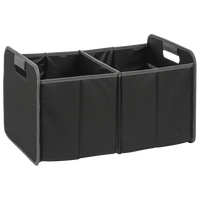 Merangue - Boîte de rangement à compartiment deux - Noir-Boîte de rangement pour ranger des chemises de classement, des documents et d'autres essentiels
