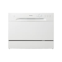 Danby - Lave-vaisselle de comptoir 6 places - Blanc-Lave-vaisselle de comptoir compact et peu encombrant doté d'une fonction de connexion rapide compatible avec la plupart des robinets de cuisine. Se glisse sous la plupart des armoires
