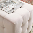 Modway - Contour Cube à touffes Performance Velvet Ottoman - Rose-Tissu résistant aux taches durable