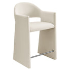 Modway - Talia 37 pouces Cuir végane Tabouret de comptoir - Albâtre-Velours de performance résistant aux taches