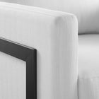 Modway - Posse Tissu rembourré Chaise d’accent - Noir Blanc-Capacité de poids : 300 lb