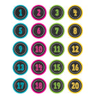 Teacher Created Resources - Autocollants numéros pour tableau noir, 120 par paquet, 6 paquets-Numéros 1-40