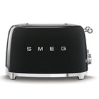 SMEG - Grille-pain 4 tranches 4x4 - noir-6 niveaux de grillage différents pour de meilleurs résultats ; fonction de décongélation ; fonction de réchauffage ; fonction bagel pour griller uniquement un côté de la tranche.