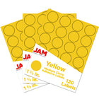 JAM Paper Sceaux autocollants ronds, 1 1/2 po, jaune, 360/paquet-Taille : 1,66 po