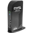 Plugable - Station d'accueil pour moniteur USB-C TRIPLE 4K enfichable avec station d'accueil pour ordinateur portable de 100 W-Triple 4K : doté de 3 ports DisplayPort et de 3 ports HDMI — standardisez-en un ou utilisez un mélange des deux pour étendre votre bureau sur trois moniteurs 4K à 60 Hz avec des hôtes USB4/Thunderbolt 4 via le mode Alt et cette station d'accueil pour ordinateur portable — aucun dongle requis