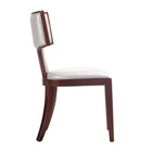 Manhattan Comfort - Lot de 2 chaises de salle à manger traditionnelles Pulitzer 46 cm, revêtement similicuir, argent et noyer-Capacité de poids : 159 kg Hauteur d’assise : 46 cm