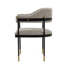Manhattan Comfort - Lia fauteuil de salle à manger moderne 24,8 po en chenille avec accoudoirs - Pierre-Profondeur intérieure de l’assise : 52 cm Hauteur de l’assise : 47,5 cm Largeur intérieure de l’assise : 59 cm