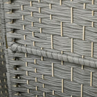 HOMCOM - Séparateur de pièce autoportant 6 panneaux tissé à la main pour bureau à domicile, chambre - gris mélangé-Cadre en bois de pin massif offrant un soutien solide  
