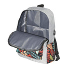 Nicci - Ensemble de sac à dos 3 pièces avec imprimé floral - Gris-Bretelles de sac à dos réglables