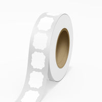 JAM Paper - Étiquettes extérieures résistantes aux intempéries - cadre vintage - 2 1/2 x 3 - blanc - 125 étiquettes/rouleau-Couleur : Blanc lisse | Faites ressortir votre courrier avec des étiquettes d'adresse d'expédition colourées.