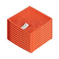 Globe Commercial - Chiffon microfibre 3130O - 40,6 x 40,6 cm - Orange - Paquet de 10-Un excellent moyen d’éviter la contamination croisée