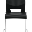 Global - Chaise jumelable empilable Duet, nocturne (noir)-Assise et dossier en polypropylène