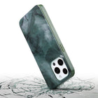 General Supply Goods + Co Hybrid Protective Case for iPhone 13/13 Pro - Jade Green Marble-Protection intégrale