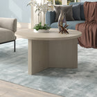 Hudson&Canal - Table basse ronde Anders de 81 cm de largeur, , blanc aulne-Finition en blanc aulne aspect bois