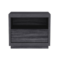 Manhattan Comfort - Table de nuit contemporaine Navis 26" à 1 tiroir - Gris charbon-La finition aspect bois offre une apparence chaleureuse et naturelle prisée dans le design de mobilier moderne