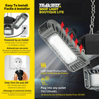 Bell+Howell - Lampe d'atelier à DEL TriBurst - 4 000 lumens-Super lumineux : Construit avec 144 ampoules LED distinctes, le luminaire d'atelier Triburst émet 4000 lumens de lumière vive équivalents à 15 ampoules standard, assez pour éclairer des garages, des sous-sols, des ateliers, des greniers entiers et plus encore.