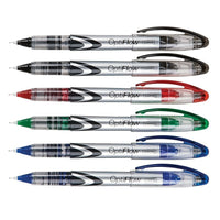 Staples - Stylos à bille roulante OptiFlow, 0,5 mm, couleurs variées, paq./6-L'encre lisse permet une écriture très facile