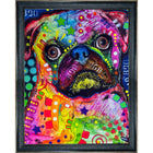 A Pug par Dean Russo - Impression encadree - 32" x 36"-Impression d'art de haute qualité avec passe-partout et encadrement professionnel