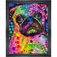 A Pug par Dean Russo - Impression encadree - 32" x 36"-Impression d'art de haute qualité avec passe-partout et encadrement professionnel
