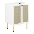 Modway - Chaucer 24" Vanette de salle de bain - Blanc blanc-Bassin en céramique